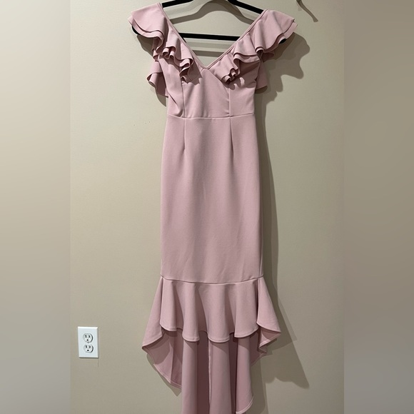 Selfie Leslie Ruffled Blush MIDI Dress - Picture 6 of 6